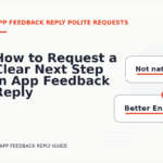 How to Request a Clear Next Step in App Feedback Reply English