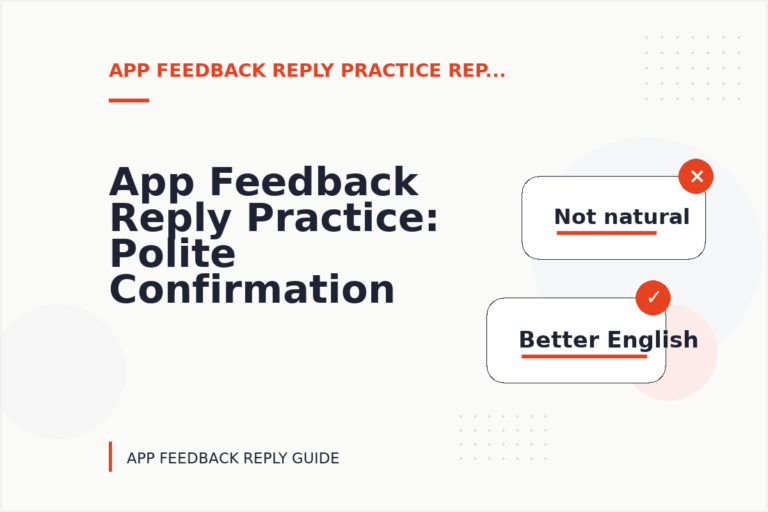 App Feedback Reply Practice: Polite Confirmation Examples App Feedback Reply Practice: Polite Confirmation Examples
