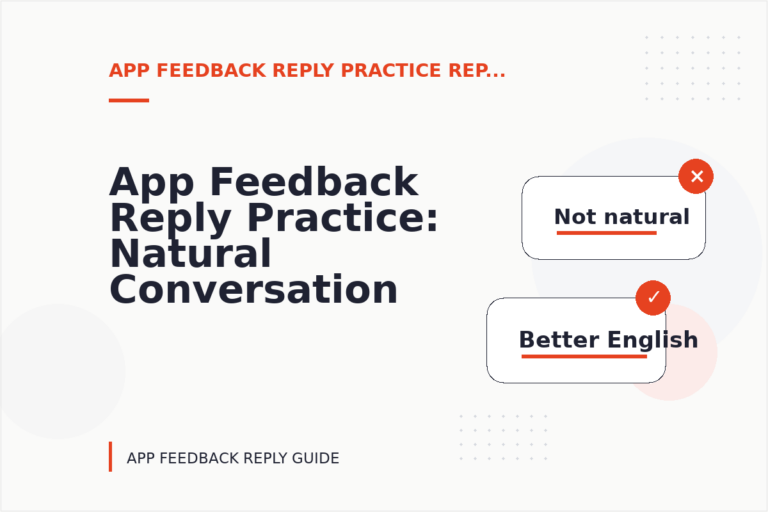 App Feedback Reply Practice: Natural Conversation Lines App Feedback Reply Practice: Natural Conversation Lines