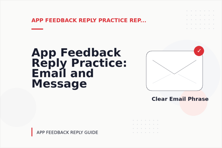 App Feedback Reply Practice: Email and Message Examples
