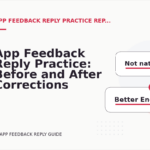 App Feedback Reply Practice: Before and After Corrections