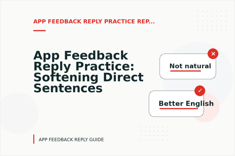 App Feedback Reply Practice: Softening Direct Sentences App Feedback Reply Practice: Softening Direct Sentences