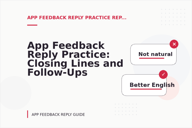 App Feedback Reply Practice: Closing Lines and Follow-Ups